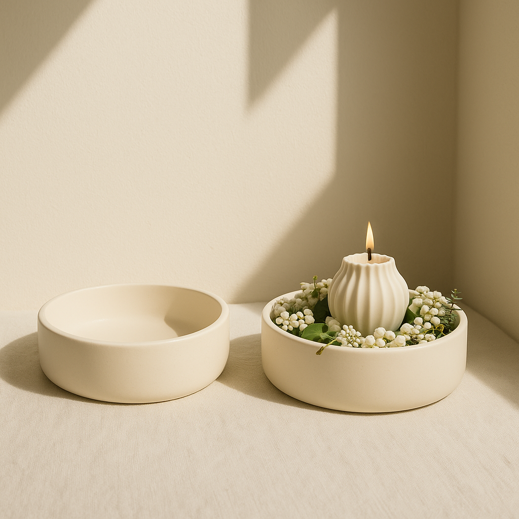 Atelier — Doğa Kase – Pürüzsüz Dokulu Dekoratif Servis ve Düzenleme Objesi