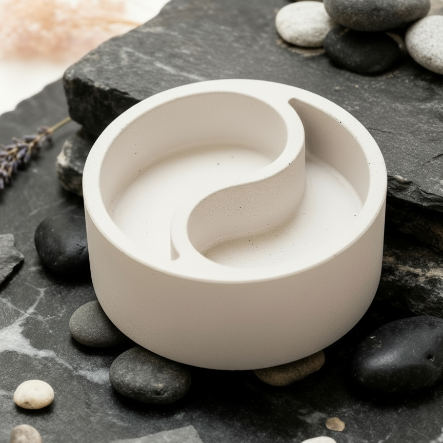 Atelier — Yin Yang Mumluk – Dekoratif Obje | El Yapımı Minimalist Dekoratif Obje