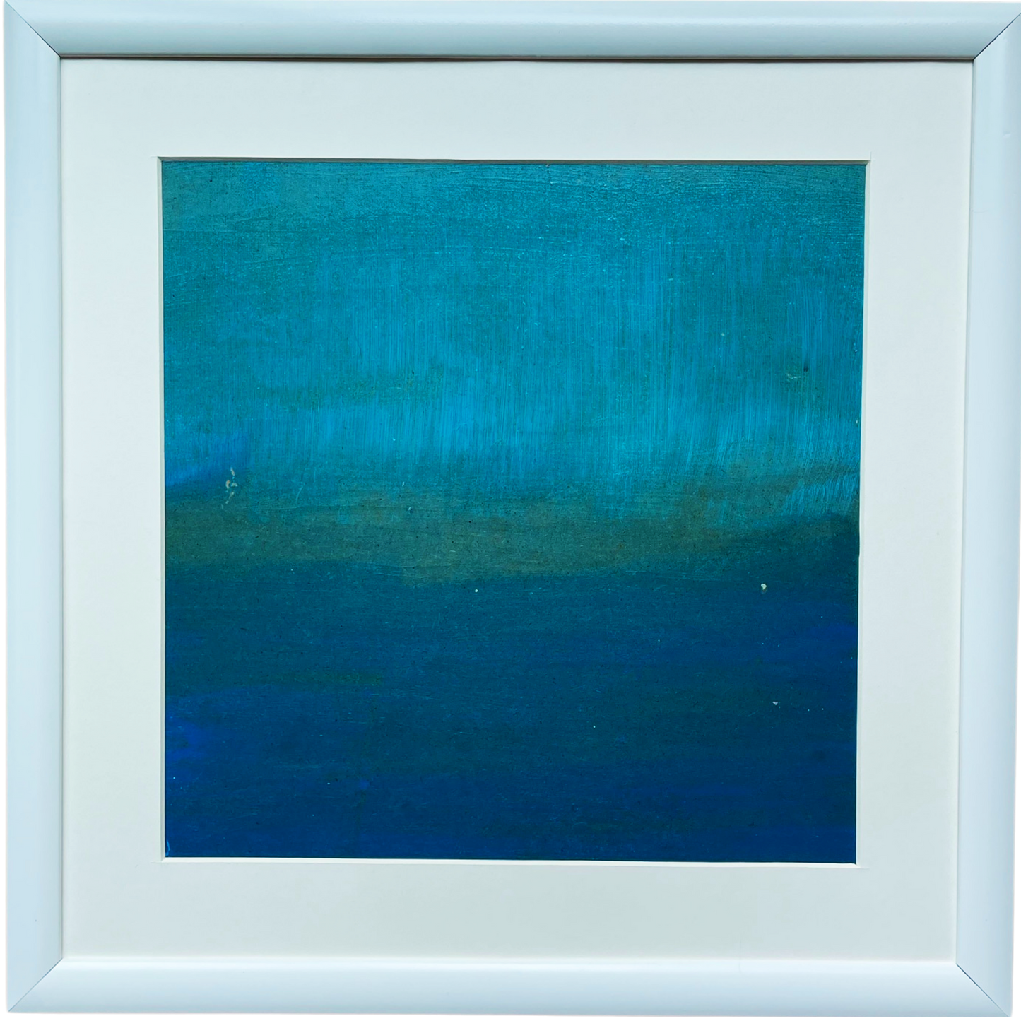Ege Ruhu 1 – Hazır Çerçeveli Pouring Tablo 38 x 38 cm (26 cm Ahşap Panel)