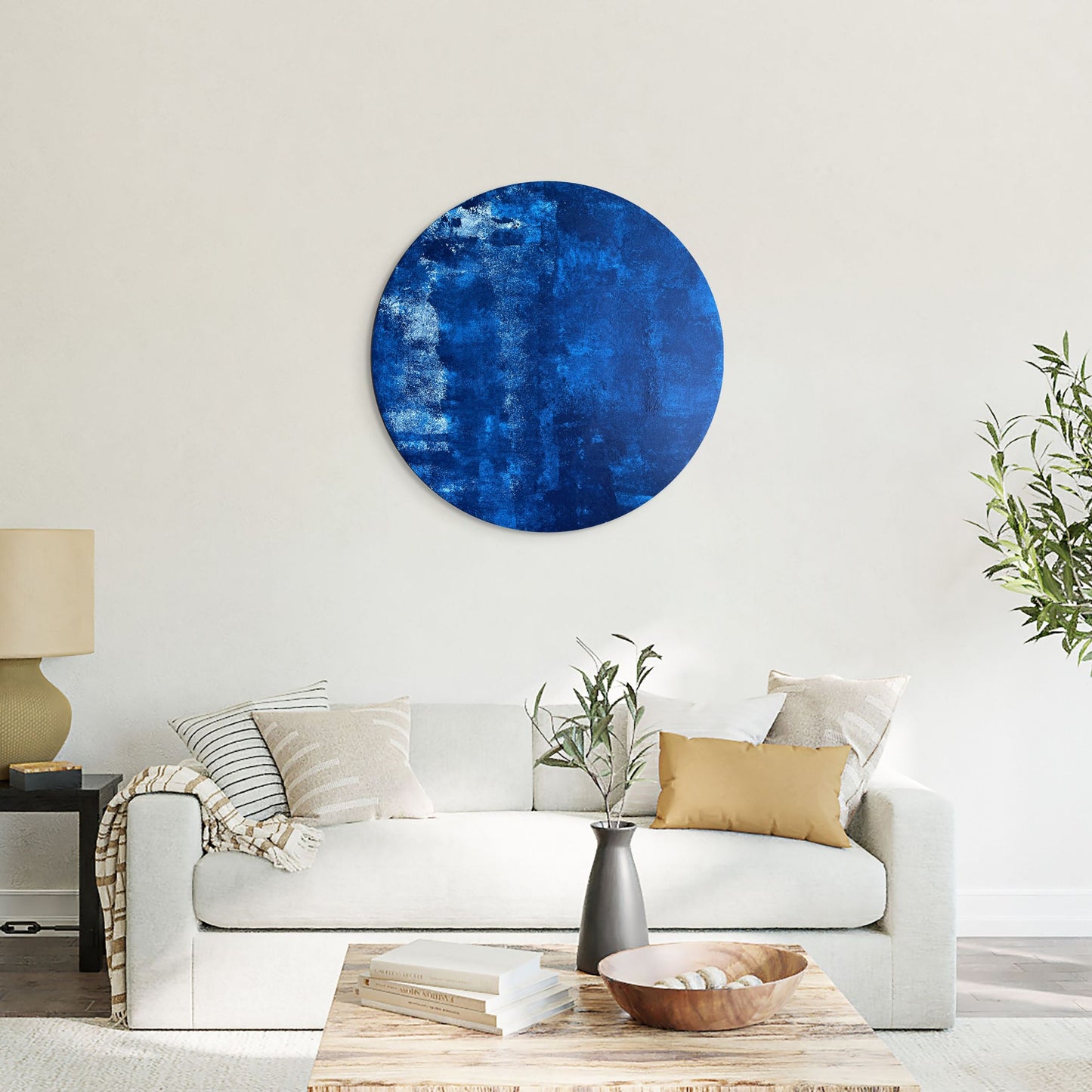Gece Ege – Yuvarlak Akrilik Tablo 60 cm