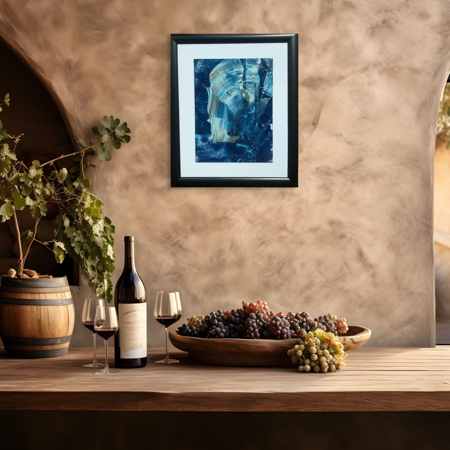 Ege Ruhu 4- Hazır Çerçeveli 25 x 30 cm Akrilik El Yapımı Tablo