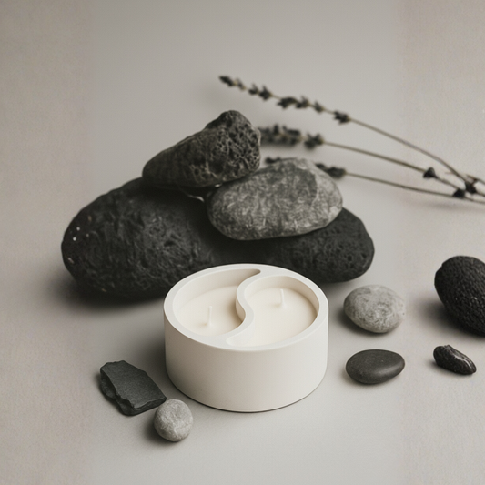 Atelier — Yin Yang İçinde Soya Mum| El Yapımı Minimalist Dekoratif Vegan Mum
