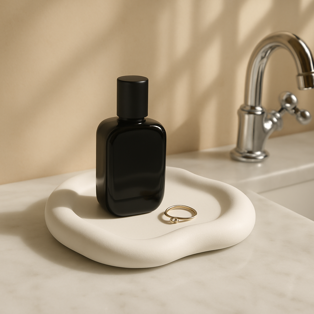 Atelier — Yuvarlak Cumulus Bulut Tabak – Taş Dokulu Dekoratif Servis ve Düzenleme Objesi