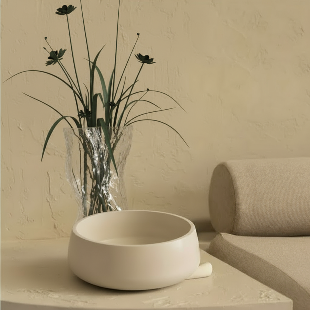 Atelier — Doğa Kase – Pürüzsüz Dokulu Dekoratif Servis ve Düzenleme Objesi