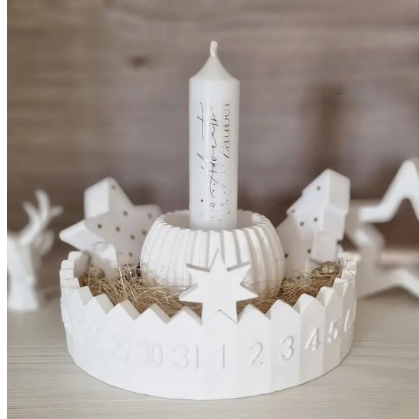 Atelier — Yılbaşı Geri Sayım Takvimli Yuvarlak Tepsi-Mumluk-Obje