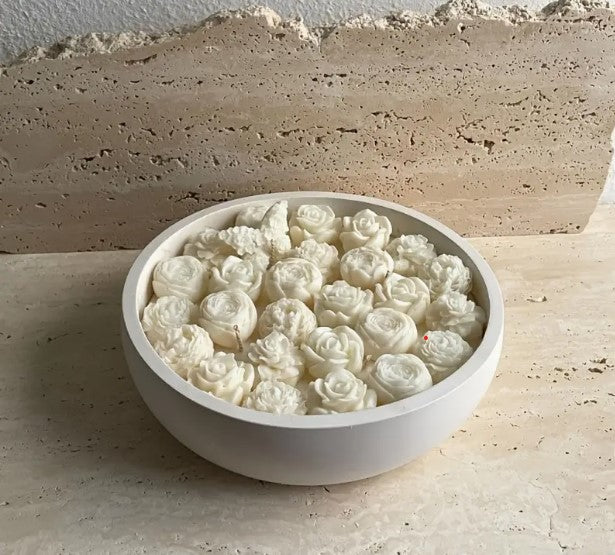 Atelier — Doğa Büyük Kase Mum – Pürüzsüz Dokulu Dekoratif Soya Vegan Mum