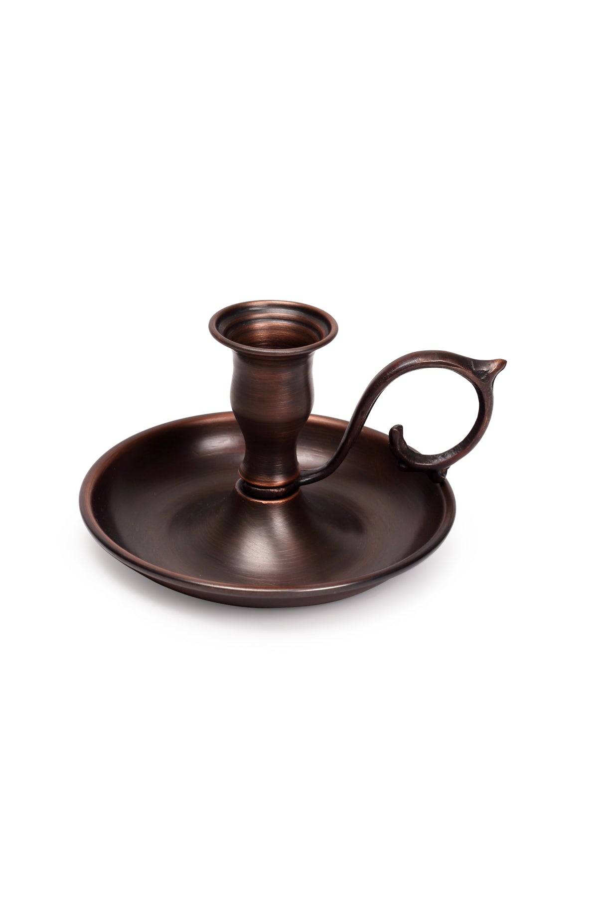 Lüks El Yapımı Oksit Bakır Mini El Şamdanı