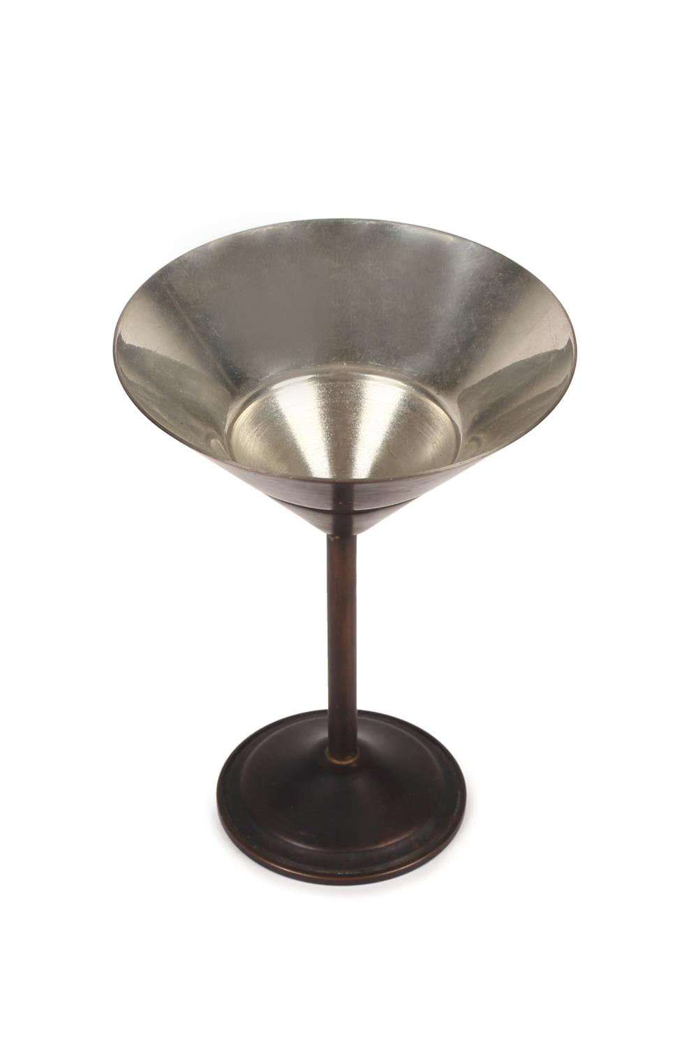 Lüks El Yapımı Bakır Okside Martini Kokteyl Bardağı
