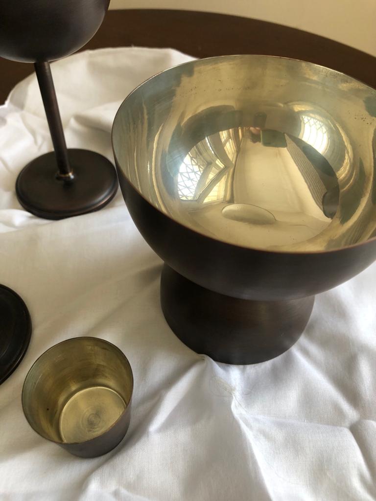 Lüks El Yapımı Oksit Bakır 4’lü Shot Bardağı Seti