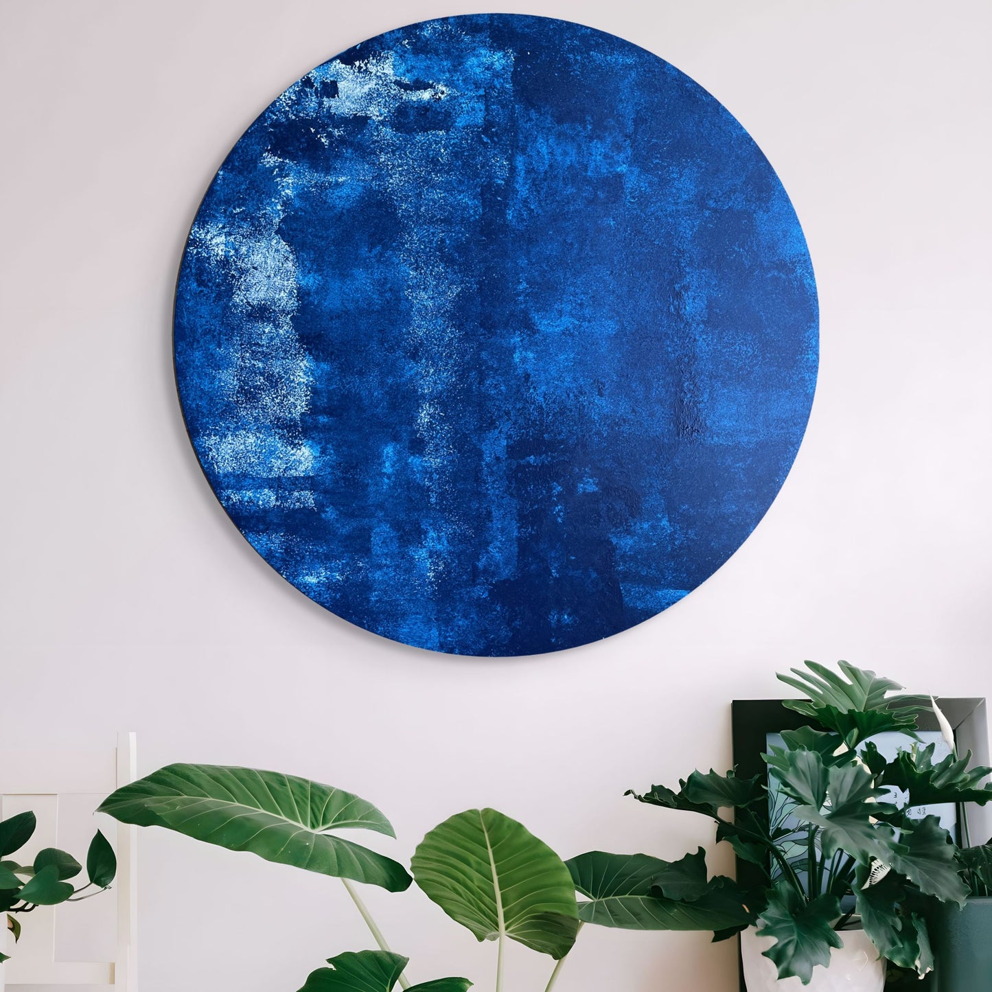 Gece Ege – Yuvarlak Akrilik Tablo 60 cm