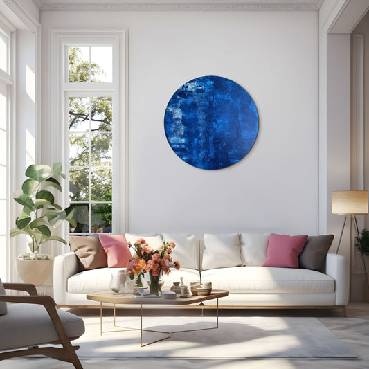 Gece Ege – Yuvarlak Akrilik Tablo 60 cm
